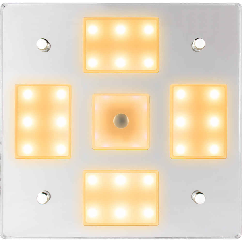 Sea-Dog Square LED Mirror Light w/On/Off Dimmer - White  Blue - Deckhand Marine Supply