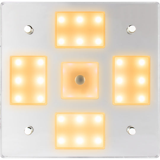 Sea-Dog Square LED Mirror Light w/On/Off Dimmer - White  Blue - Deckhand Marine Supply