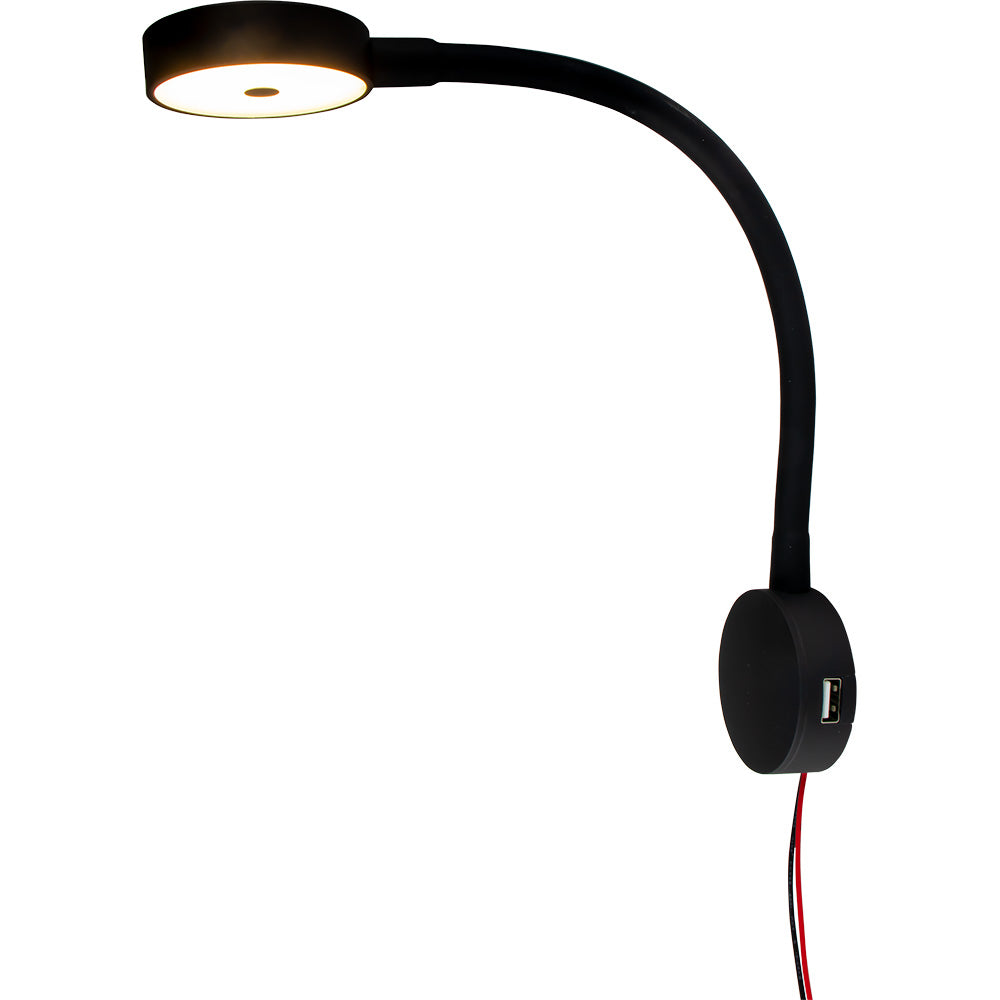Sea-Dog LED Flex Neck Day/Night Light w/USB Socket - Red  White Light - Deckhand Marine Supply