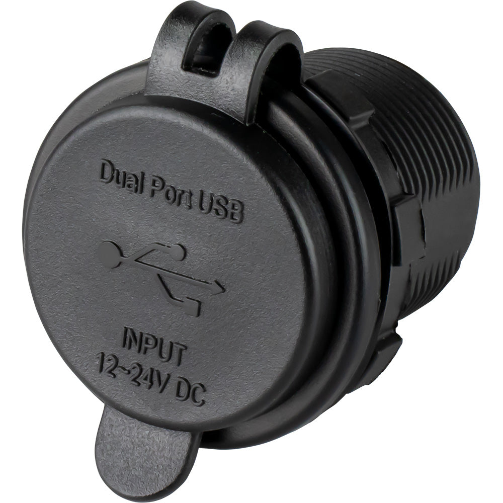 Sea-Dog Round Dual USB  USB-C Power Socket - Deckhand Marine Supply