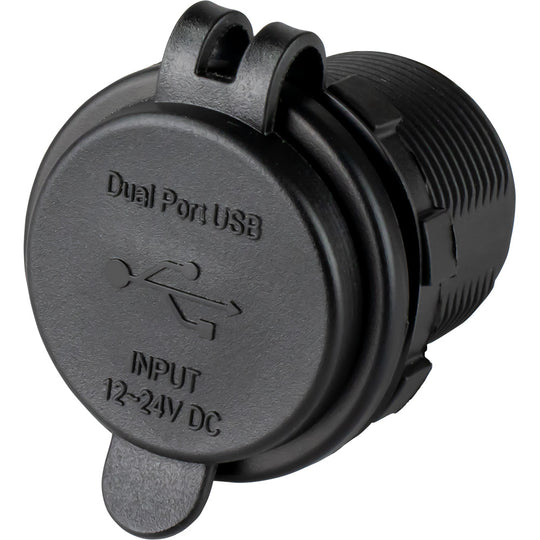 Sea-Dog Round Dual USB  USB-C Power Socket - Deckhand Marine Supply