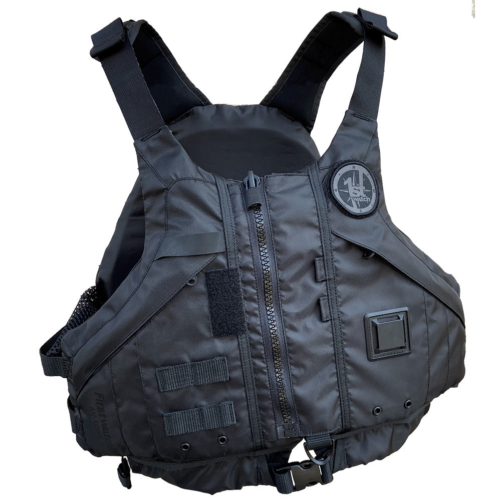 First Watch AV-1000 Kayak Style Duty PFD - Black - XS/S - Deckhand Marine Supply