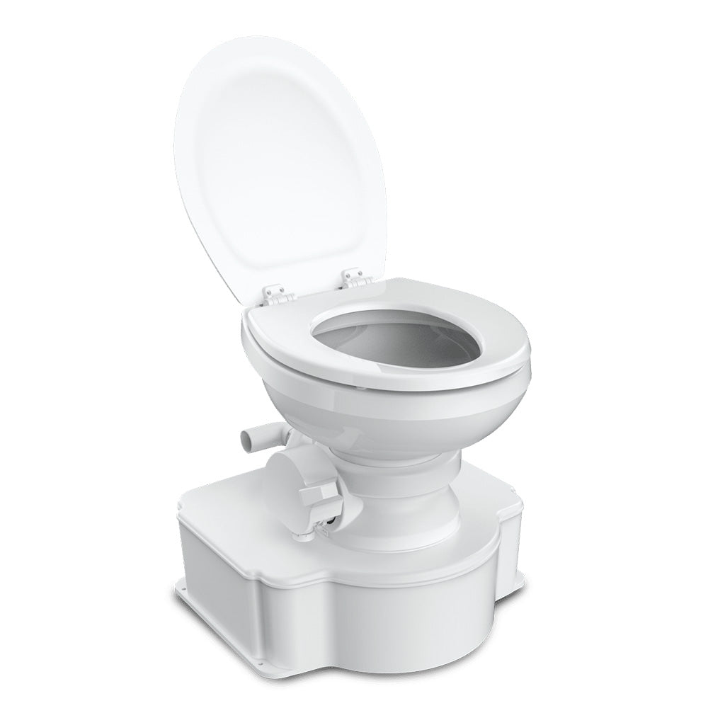 Dometic White M65 Marine Gravity Toilet - Elongated Seat Size w/Foot Pedal - Deckhand Marine Supply