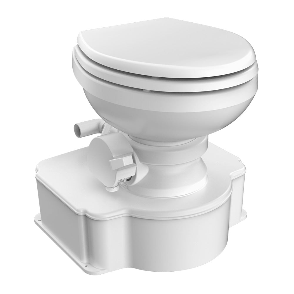 Dometic White M65 Marine Gravity Toilet - Elongated Seat Size w/Foot Pedal - Deckhand Marine Supply