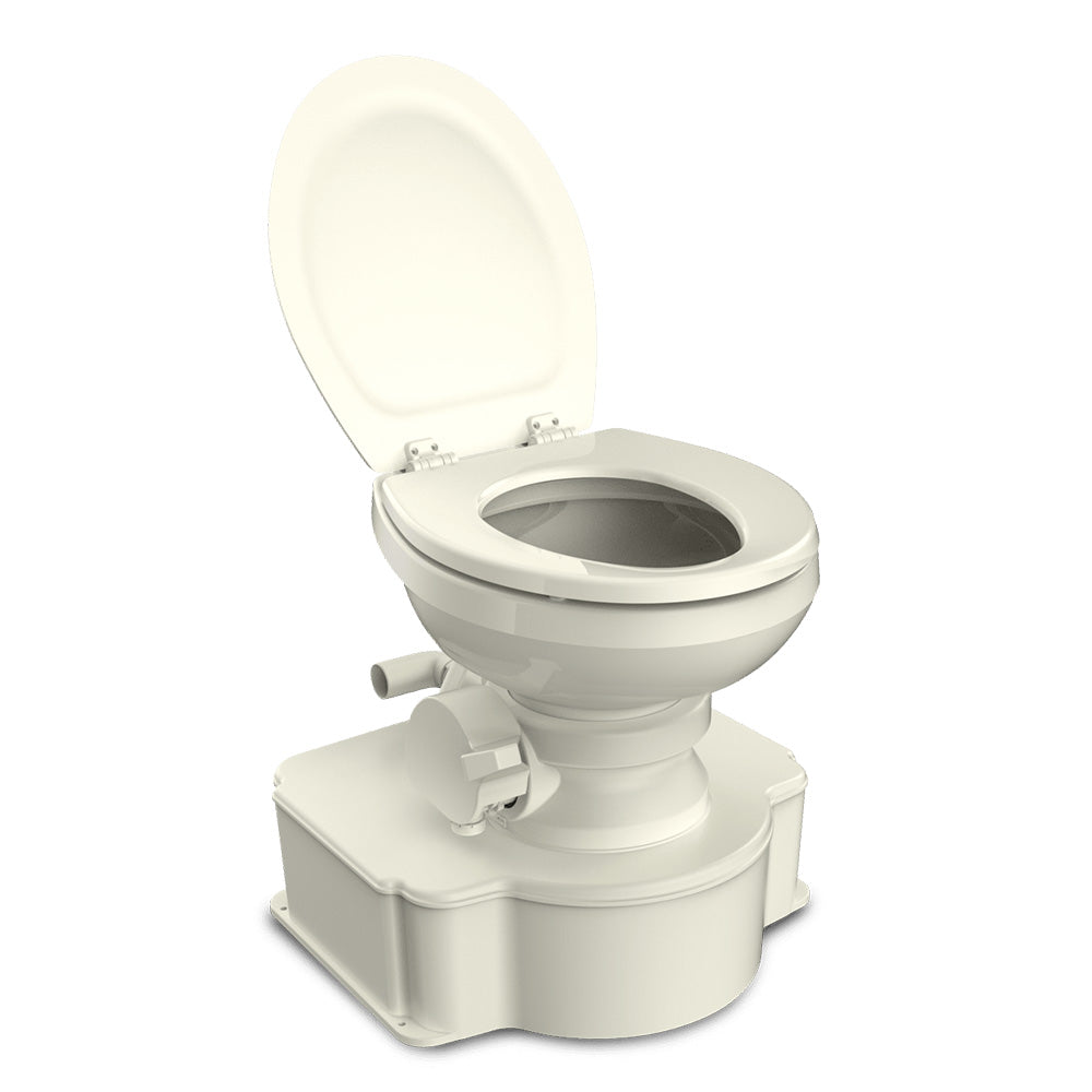Dometic Bone M65 Marine Gravity Toilet - Elongated Seat Size w/Foot Pedal - Deckhand Marine Supply