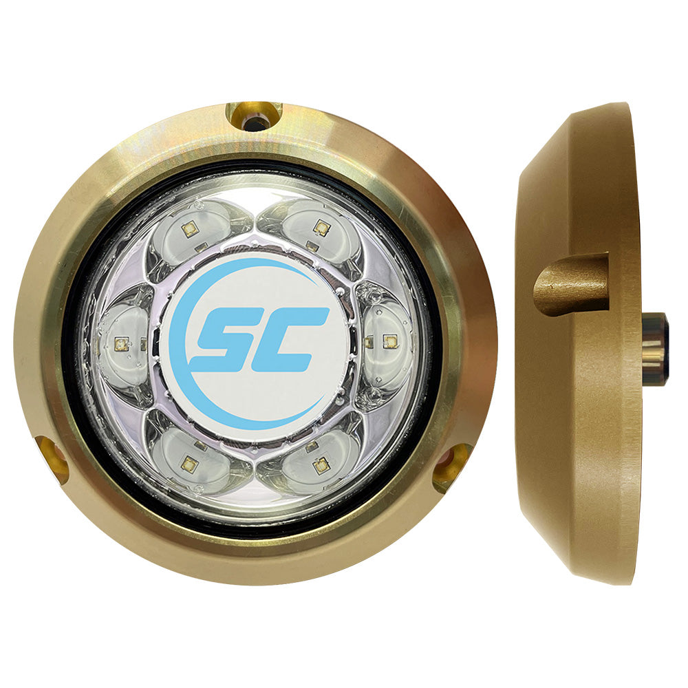 Shadow-Caster SC3 Series Great White Bronze Surface Mount Underwater Light - Deckhand Marine Supply