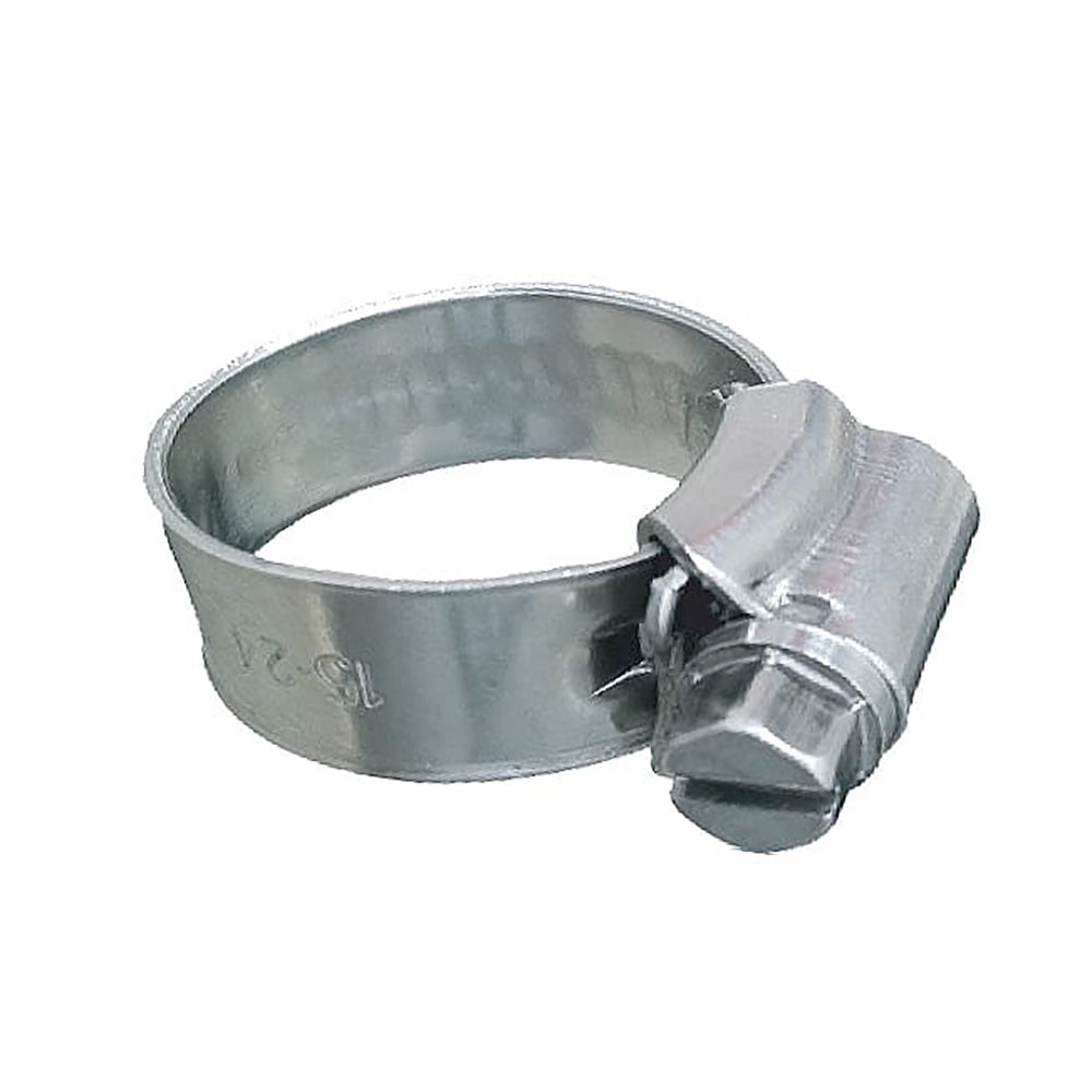 Trident Marine 316 SS Non-Perforated Worm Gear Hose Clamp - 3/8" Band - (1-1/16"  1-1/2") Clamping Range - 10-Pack - SAE Size 16 - Deckhand Marine Supply