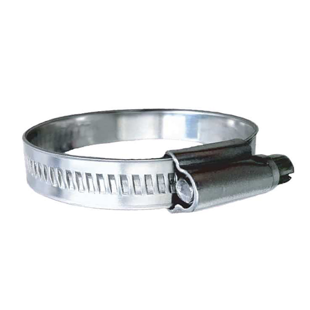Trident Marine 316 SS Non-Perforated Worm Gear Hose Clamp - 15/32" Band - (1-3/4"  2-1/4") Clamping Range - 10-Pack - SAE Size 28 - Deckhand Marine Supply
