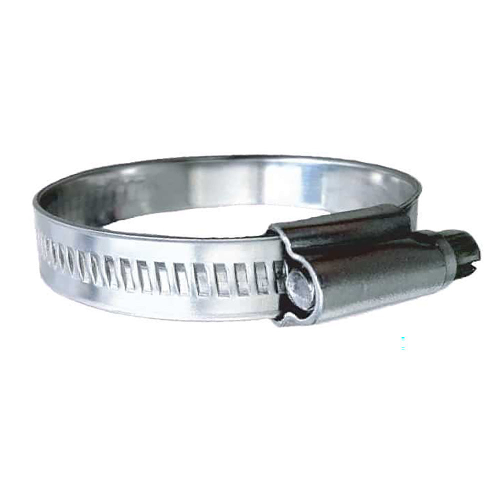 Trident Marine 316 SS Non-Perforated Worm Gear Hose Clamp - 15/32" Band - (1-1/2" - 2") Clamping Range - 10-Pack - SAE Size 24 - Deckhand Marine Supply