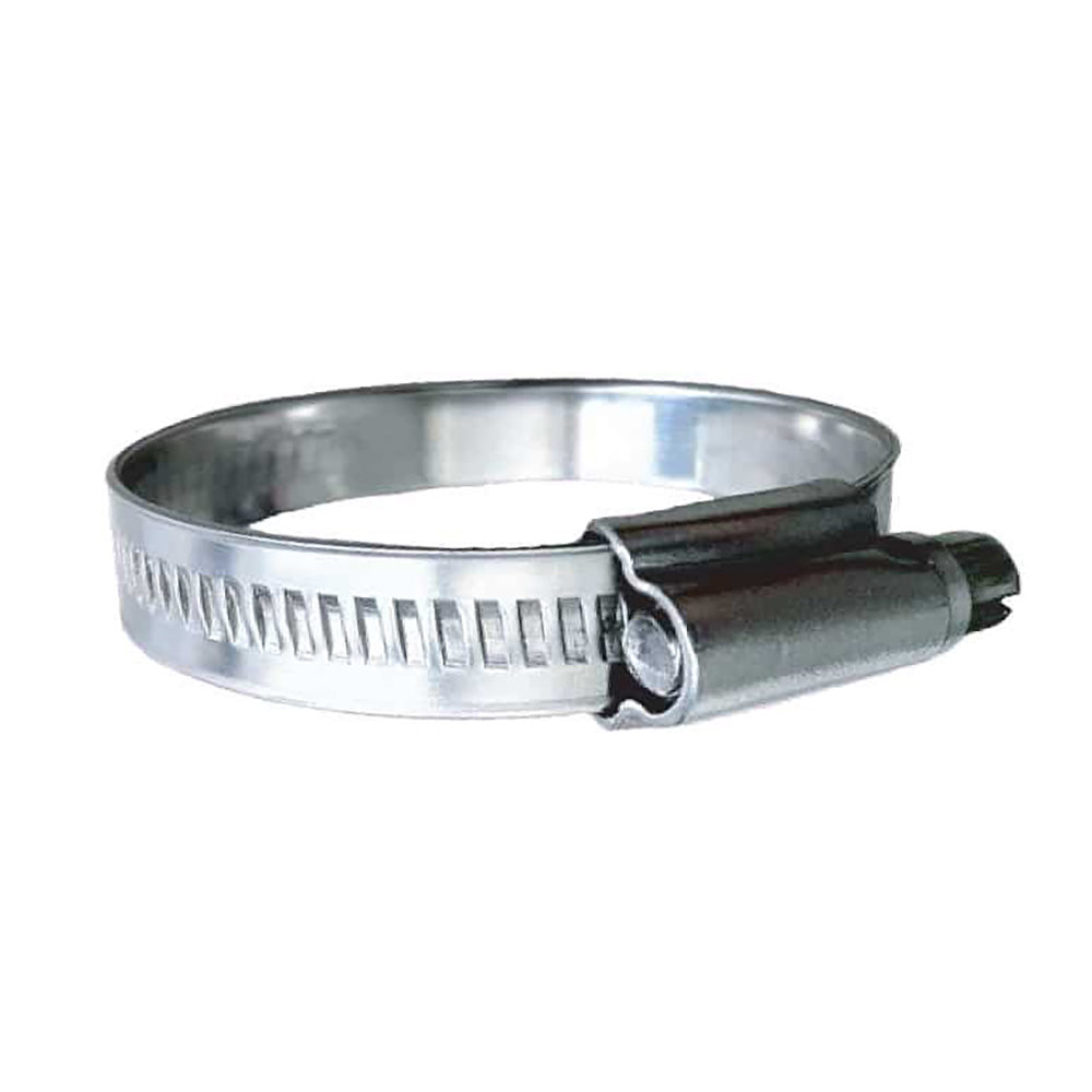 Trident Marine 316 SS Non-Perforated Worm Gear Hose Clamp - 15/32" Band - (2" - 2-9/16") Clamping Range - 10-Pack - SAE Size 32 - Deckhand Marine Supply