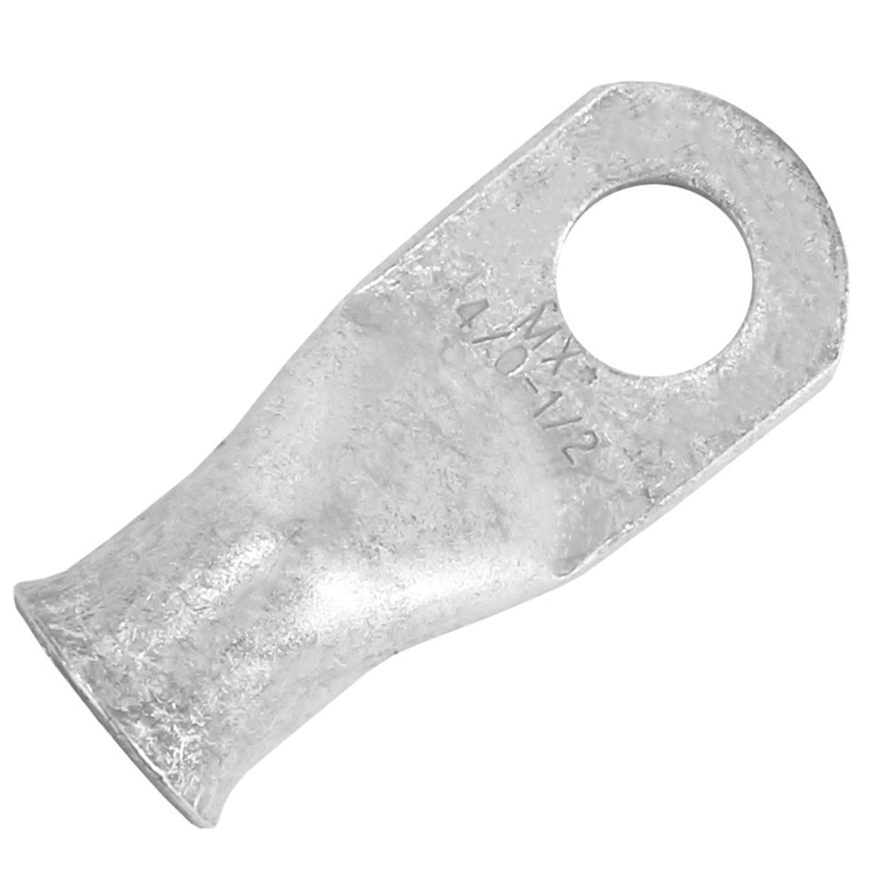 Pacer Tinned Lug 4/0 AWG - 1/2" Stud Size - 10 Pack - Deckhand Marine Supply