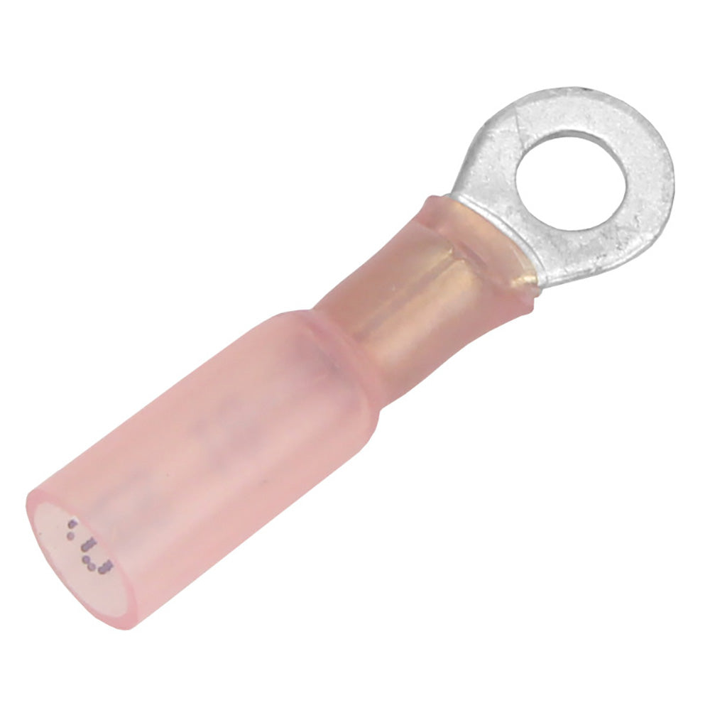 Pacer 22-18 AWG Heat Shrink Ring Terminal - #10 Stud Size - 3 Pack - Deckhand Marine Supply