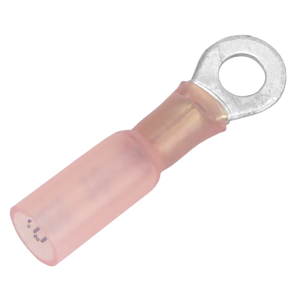 Pacer 22-18 AWG Heat Shrink Ring Terminal - #10 Stud Size - 25 Pack - Deckhand Marine Supply