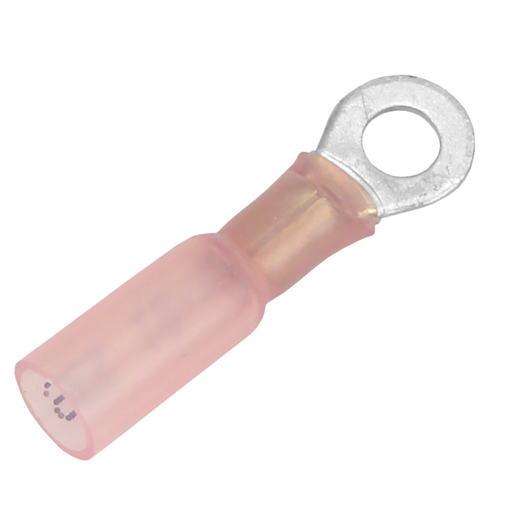 Pacer 22-18 AWG Heat Shrink Ring Terminal - #10 Stud Size - 100 Pack - Deckhand Marine Supply