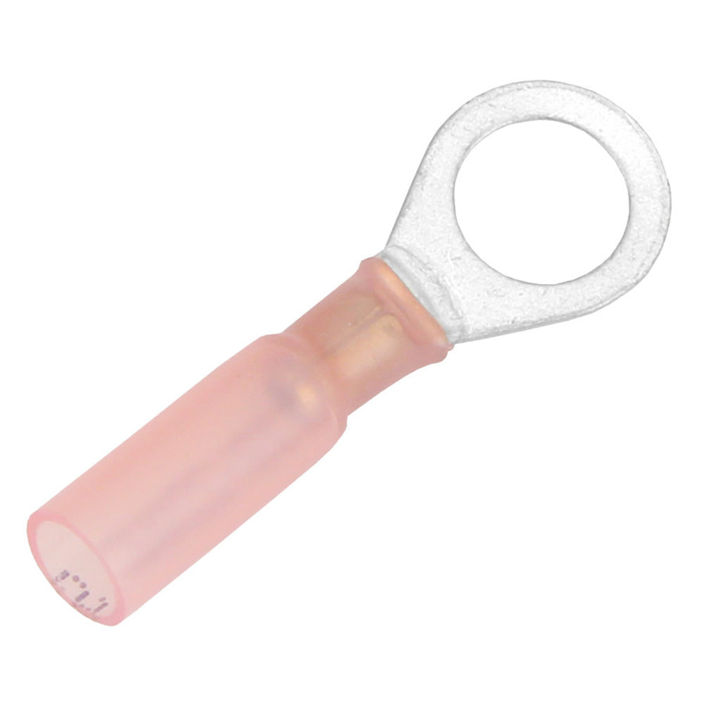 Pacer 22-18 AWG Heat Shrink Ring Terminal - 5/16" Stud Size - 100 Pack - Deckhand Marine Supply