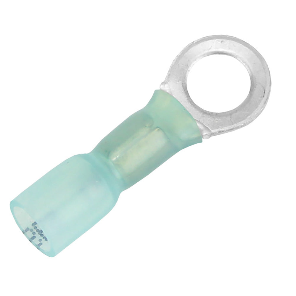 Pacer 16-14 AWG Heat Shrink Ring Terminal - 1/4" Stud Size - 25 Pack - Deckhand Marine Supply
