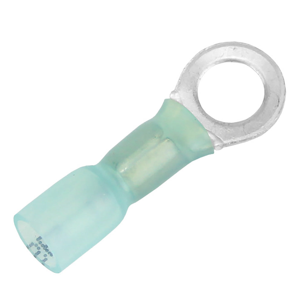 Pacer 16-14 AWG Heat Shrink Ring Terminal - 1/4" Stud Size - 100 Pack - Deckhand Marine Supply