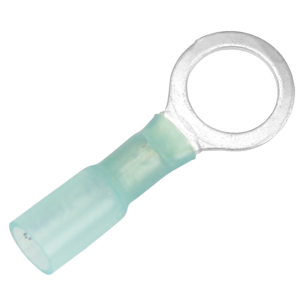 Pacer 16-14 AWG Heat Shrink Ring Terminal - 3/8" Stud Size - 100 Pack - Deckhand Marine Supply