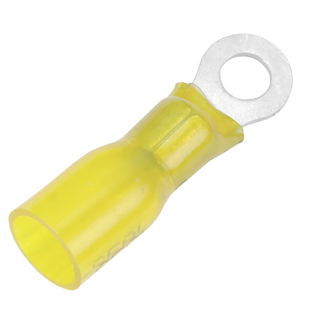Pacer 12-10 AWG Heat Shrink Ring Terminal - #8 Stud Size - 3 Pack - Deckhand Marine Supply
