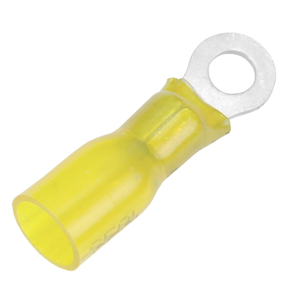Pacer 12-10 AWG Heat Shrink Ring Terminal - #8 Stud Size - 100 Pack - Deckhand Marine Supply