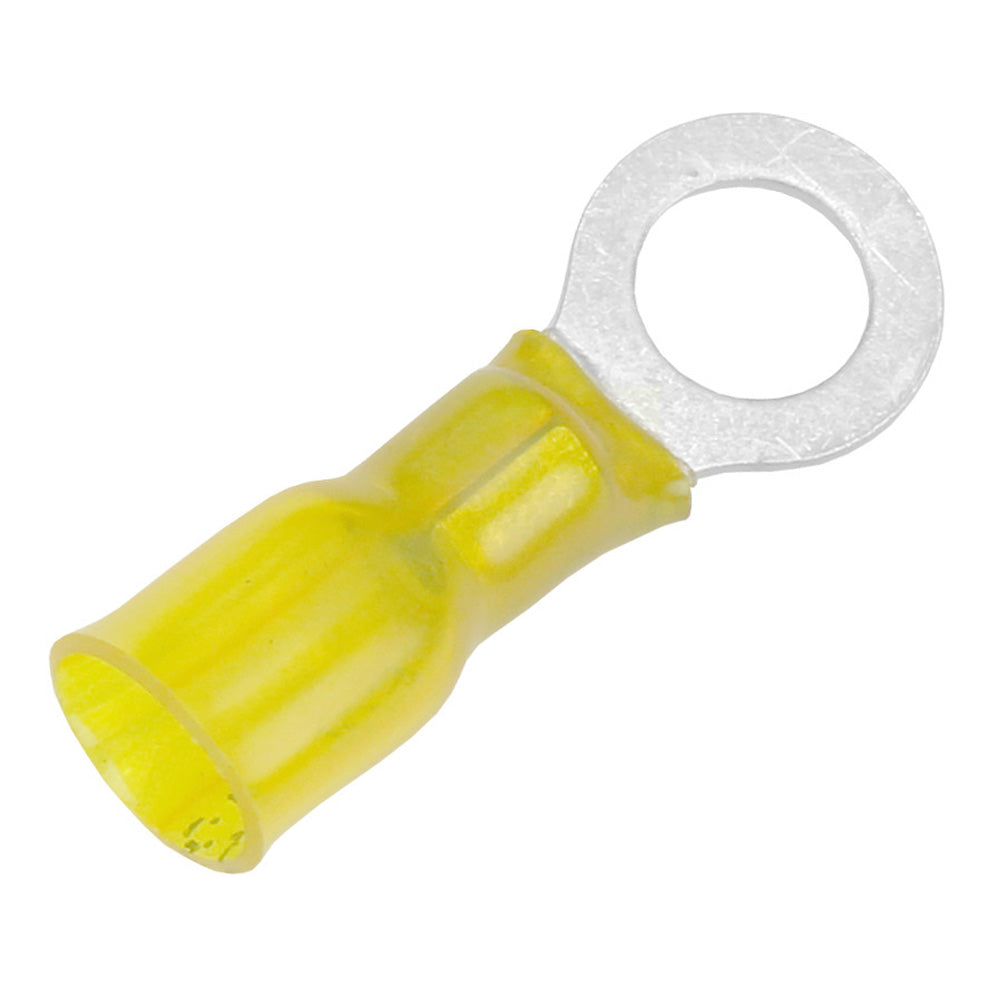 Pacer 12-10 AWG Heat Shrink Ring Terminal - 5/16" Stud Size - 25 Pack - Deckhand Marine Supply