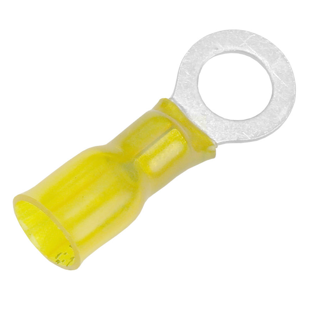 Pacer 12-10 AWG Heat Shrink Ring Terminal - 5/16" Stud Size - 100 Pack - Deckhand Marine Supply