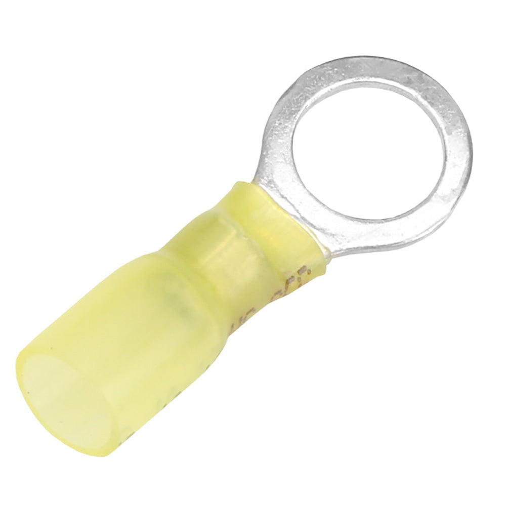 Pacer 12-10 AWG Heat Shrink Ring Terminal - 3/8" Stud Size - 25 Pack - Deckhand Marine Supply
