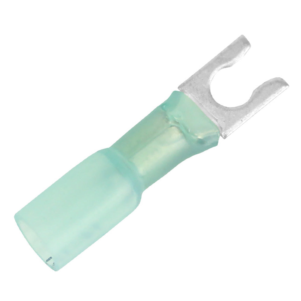 Pacer 16-14 AWG Heat Shrink Spade Terminal - #10 Stud Size - 25 Pack - Deckhand Marine Supply