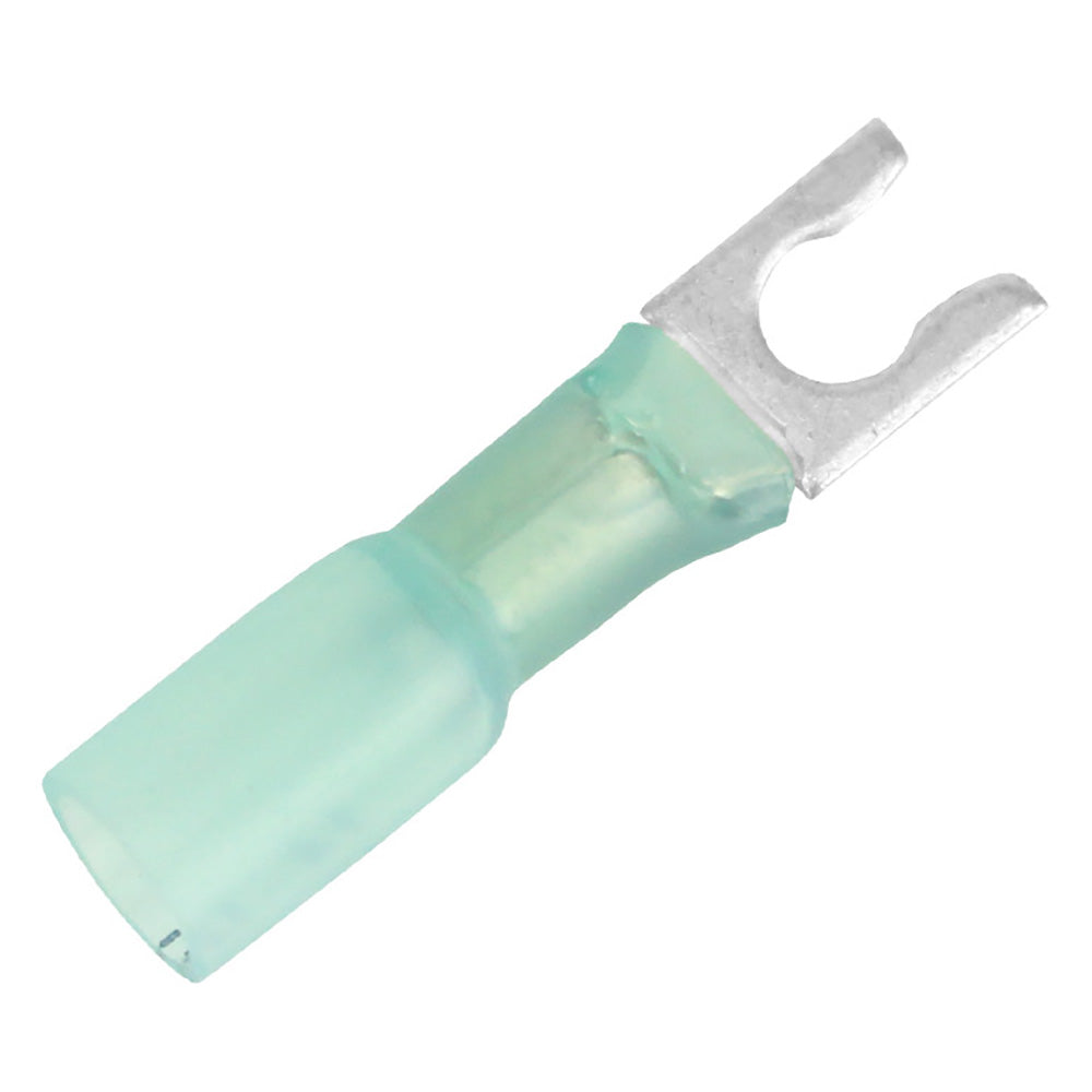 Pacer 16-14 AWG Heat Shrink Spade Terminal - #10 Stud Size - 100 Pack - Deckhand Marine Supply