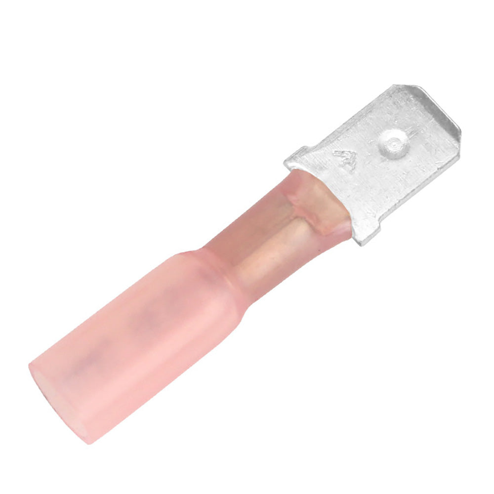 Pacer 22-18 AWG Heat Shrink Male Disconnect - 25 Pack - Deckhand Marine Supply