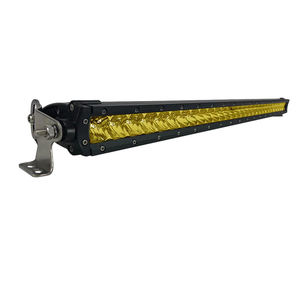 Black Oak 30" Yellow Lens Single Row LED Light Bar - Combo Optics - Black Housing - Pro Series 3.0 - Deckhand Marine Supply