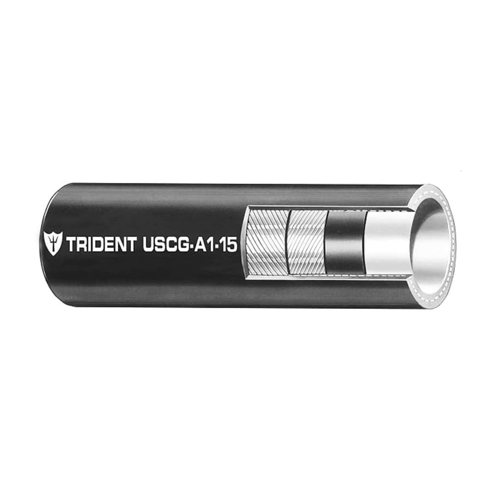 Trident Marine 3/8" Low Permeation Type A1-15 Fuel Line Hose - Black - Sold by the Foot - Deckhand Marine Supply