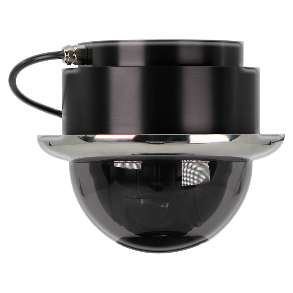 Iris Miniature Marine PTZ Dome Camera - Stainless Bezel - Hi-Def Ethernet IP - 10x Digital Zoom - 4 in 1 Video Format - Deckhand Marine Supply