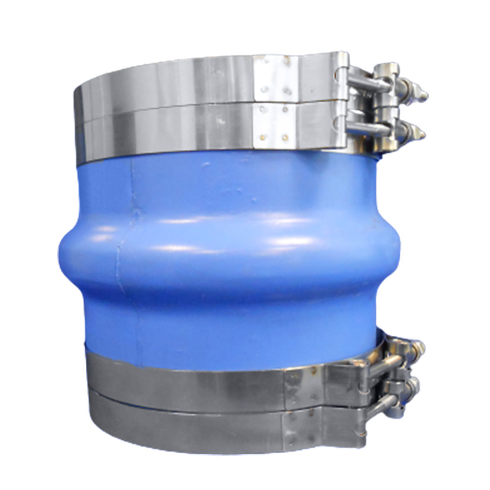 Trident Marine 8" ID Blue Silicone Molded Wet Exhaust Hump w/4 T-Bolt Clamp - Deckhand Marine Supply