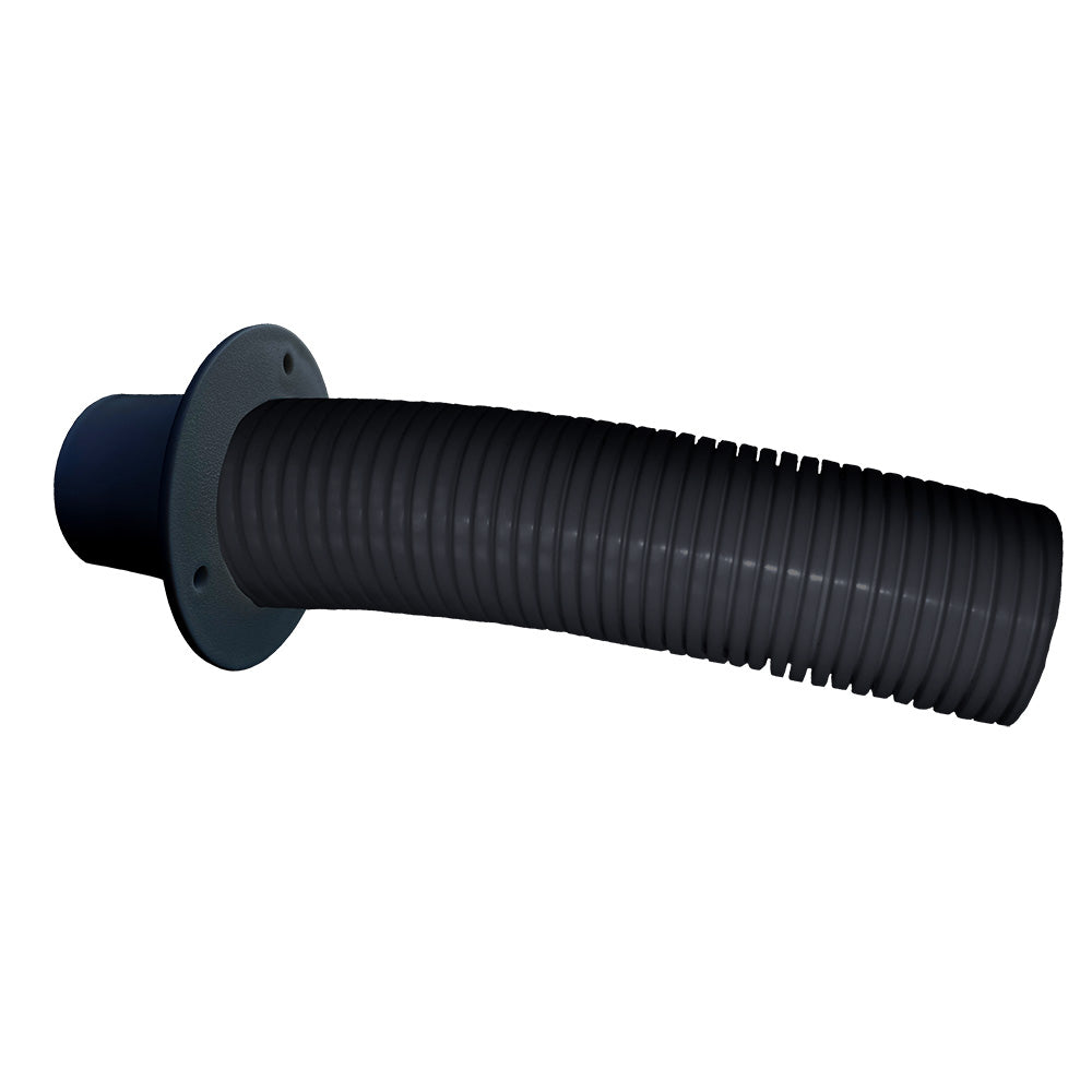Trident Marine 10 Black Stern Flex Hose w/Transom Flange - Deckhand Marine Supply
